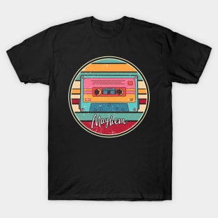 Personalized Mayhem Name Vintage Styles Camping 70s 80s 90s T-Shirt